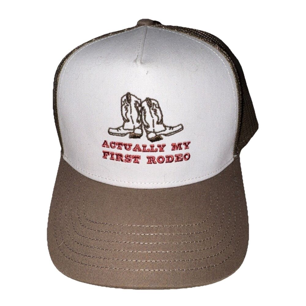 Actually My First Rodeo American Eagle Trucker Hat